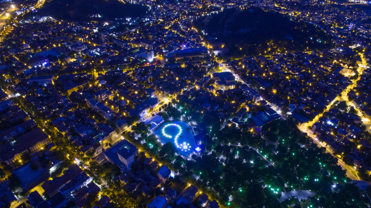 2nd Prize Winner: Popular Prizes (most liked picture)—Plovidv by night, Bulgaria by Ice Fire.